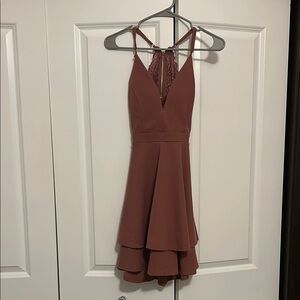 Elegant Mauve Sleeveless Dress